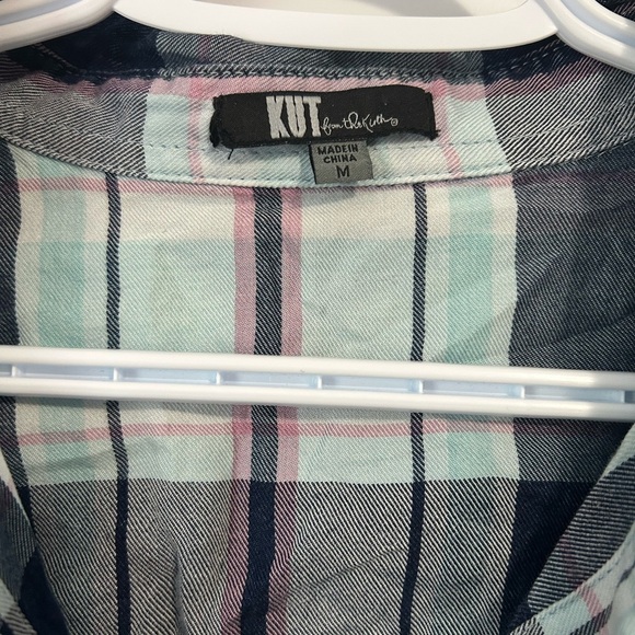 Kut from the Kloth Plaid Button Down Shirt - Picture 3 of 5